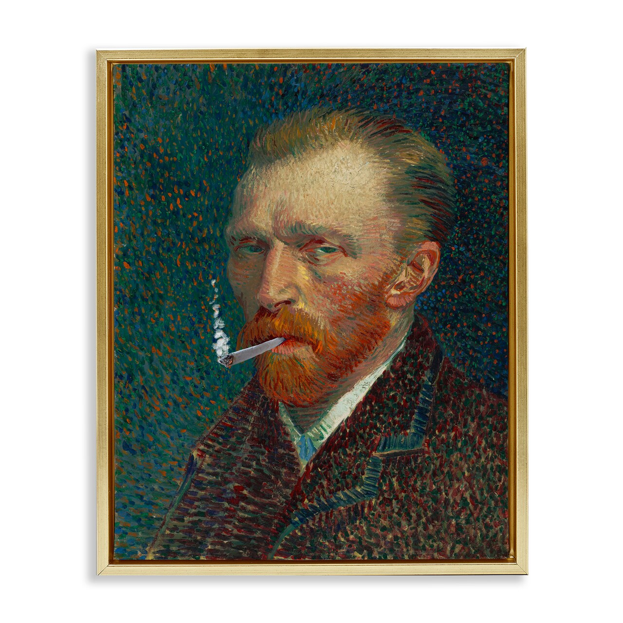 Stupell Industries Van Gogh Portrait with Smoke Floating Frame, design by Masters Redux